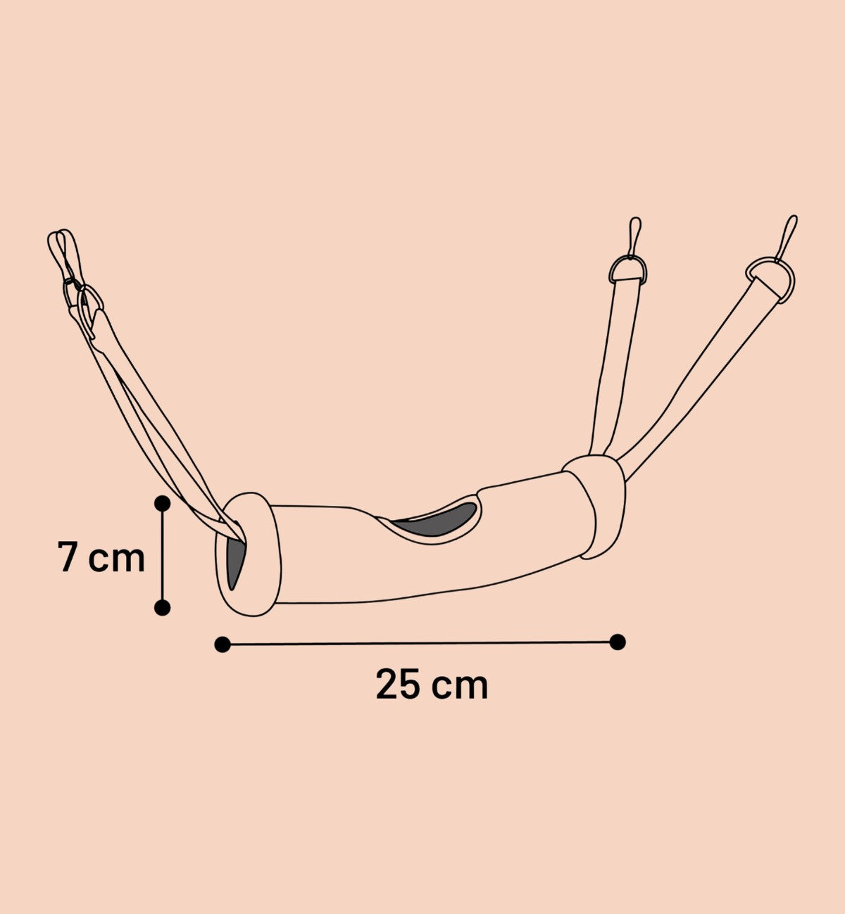Tunnel de repos suspendu Clavio 9 x 26 cm pour petits rongeurs
