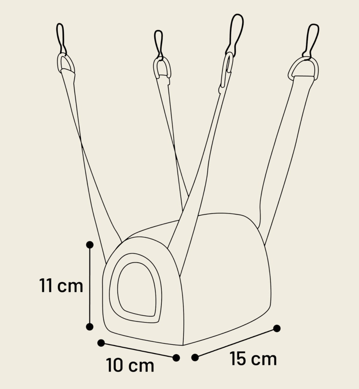 Maison suspendue Fizi pour hamster en tissu rembourré