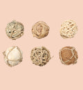 Lot de 6 balles naturelles 6 cm pour rongeurs