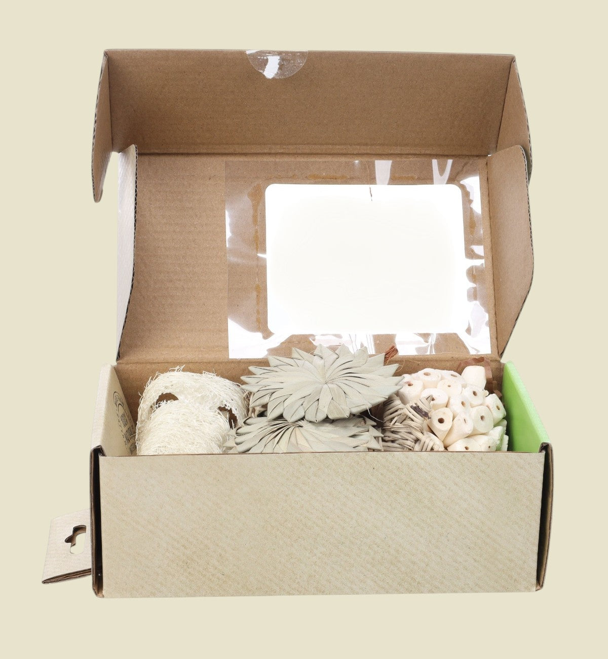 Boite de jouets riche en saveurs et textures pour rongeurs