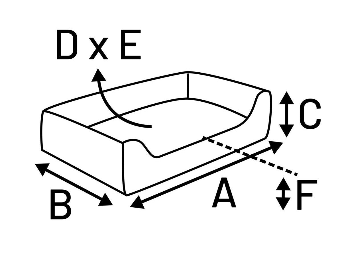 Coussin panier côtelé Rectangle Bleu 65x50x20cm