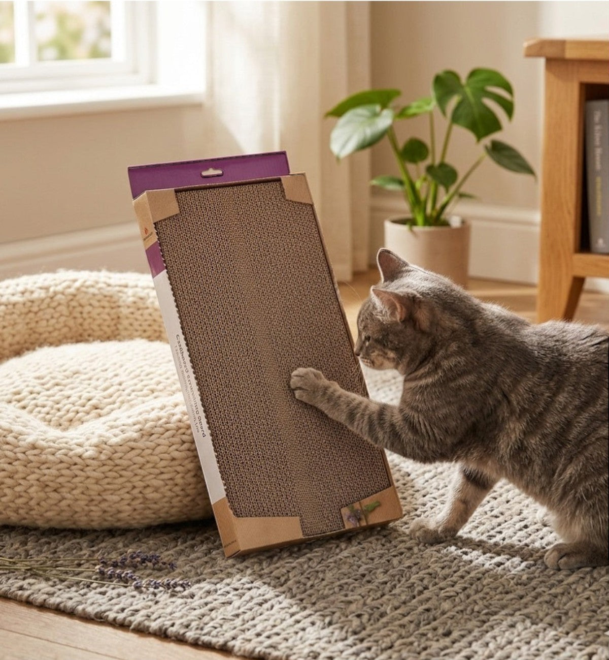 Carton à Griffer pour Chat 22 x 46 cm Mawimbi Double Face