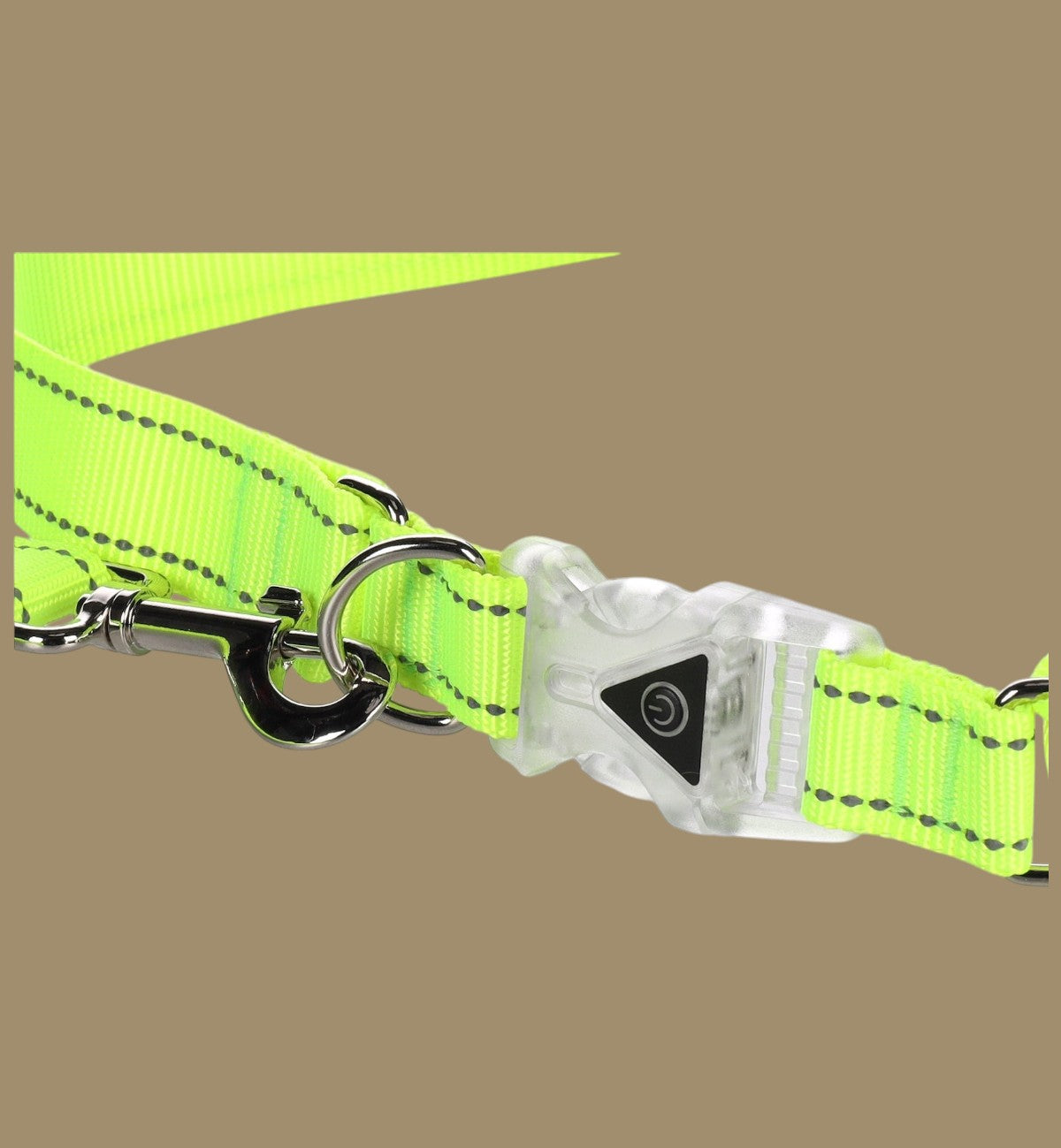Laisse pour Chien de Jogging avec Ceinture de Hanches et LED - Jaune 118 cm