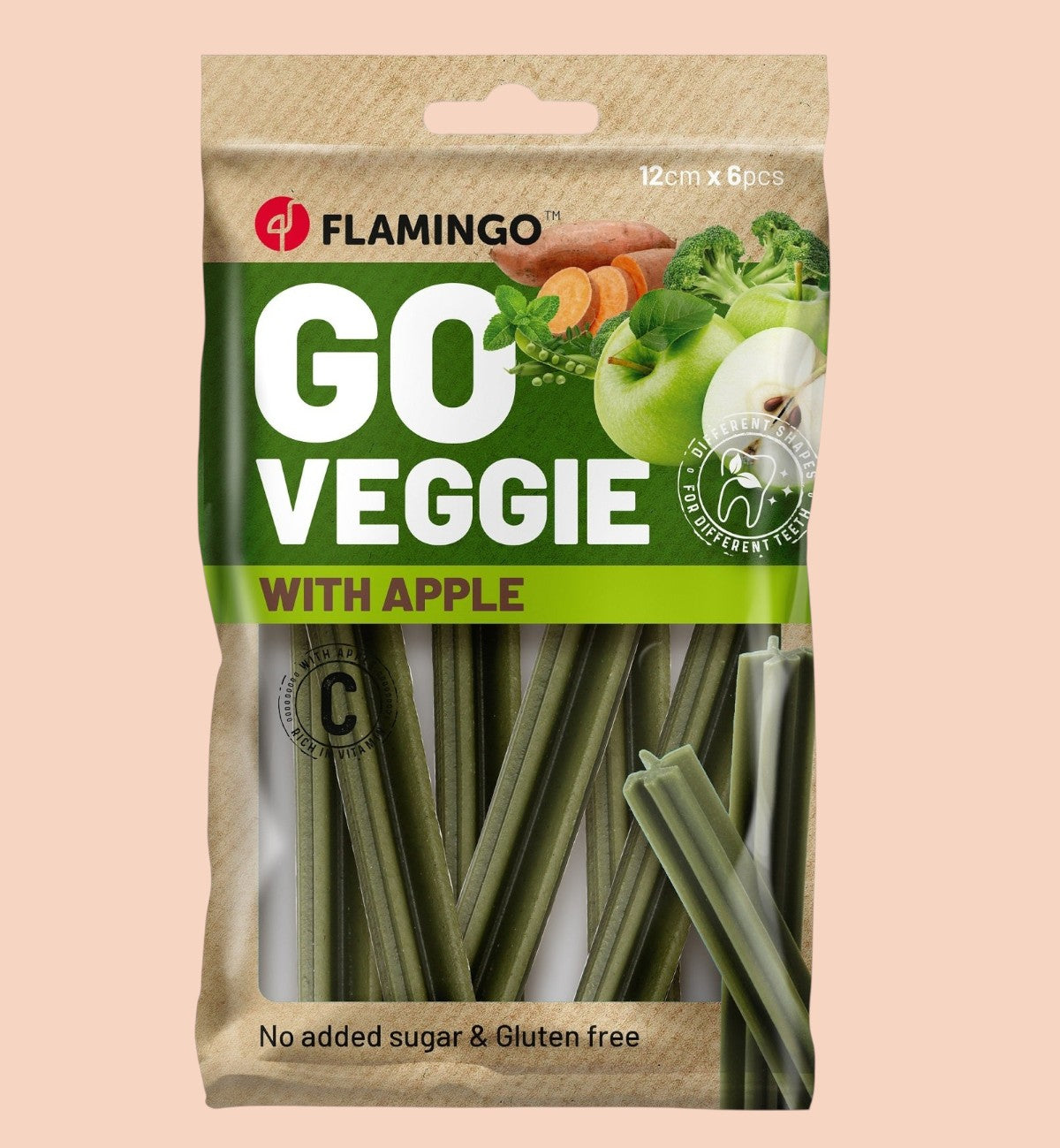 Friandises Veggie Bâton avec pomme Vert