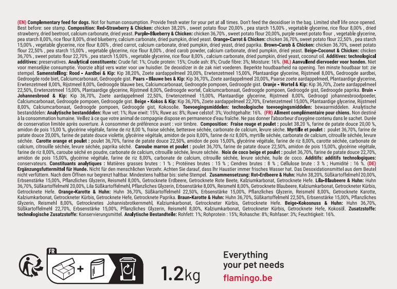 Friandises en lot pour chien Donut avec poulet