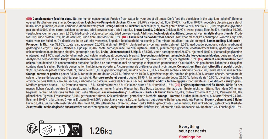 Friandises en lot pour chien Hot dog avec poulet