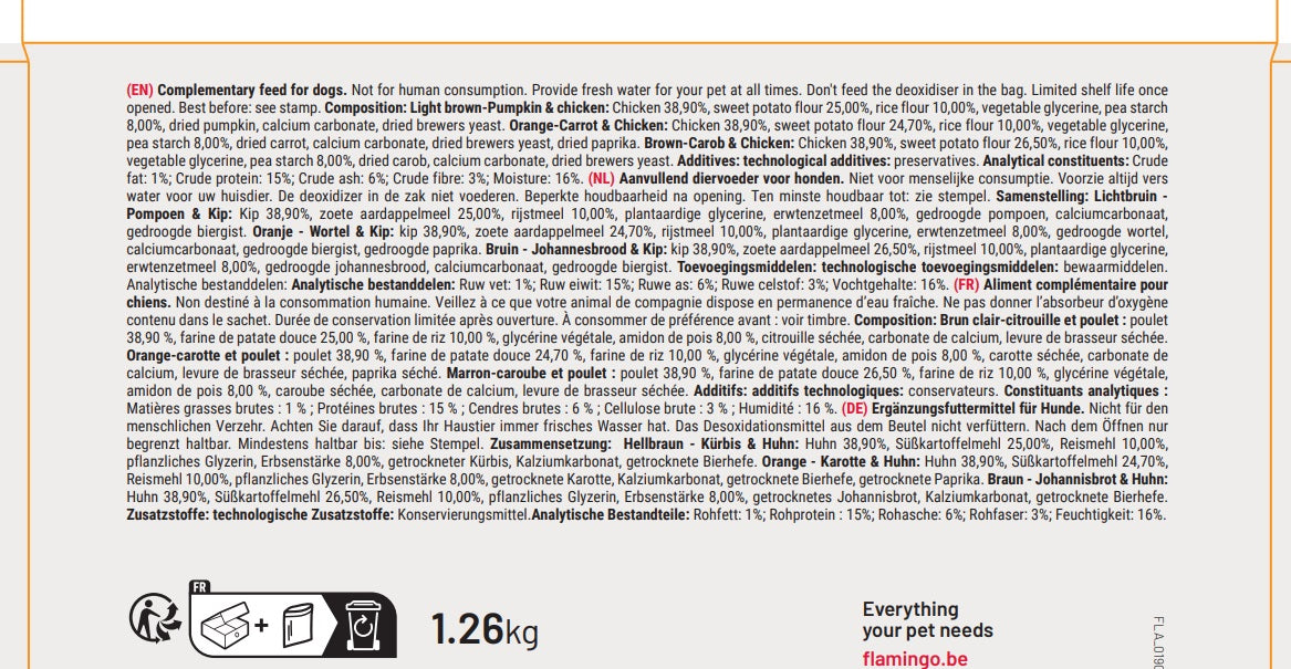 Friandises en lot pour chien Hot dog avec poulet