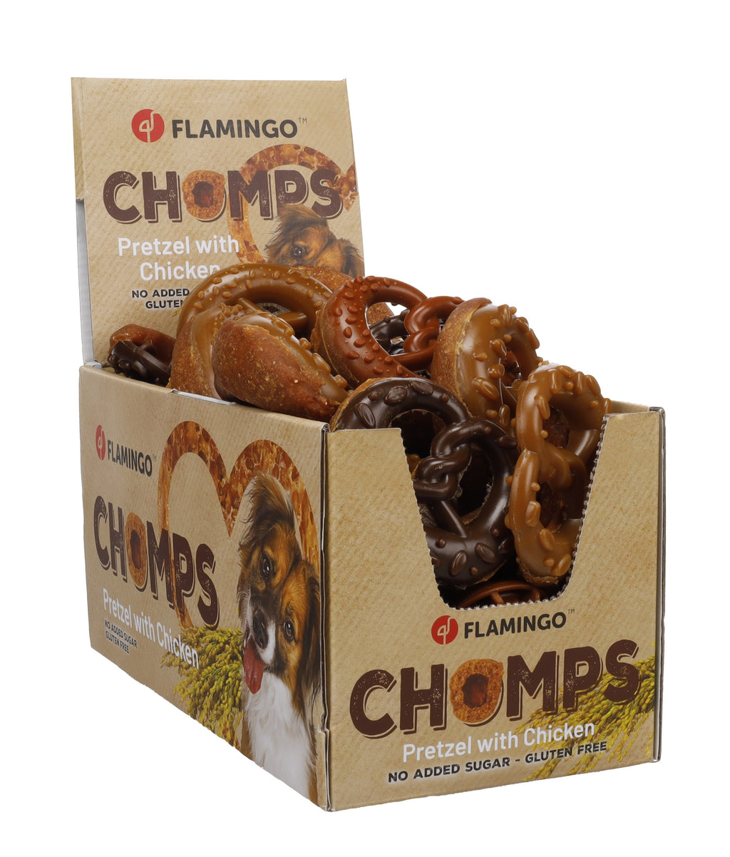 Friandises en lot pour chien bretzel avec poulet