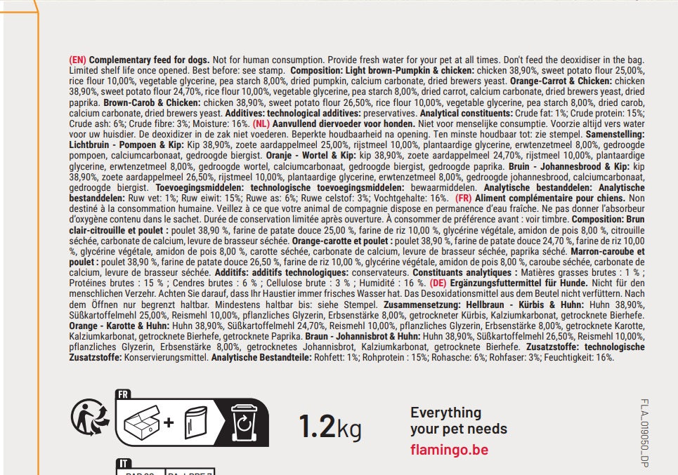 Friandises en lot pour chien bretzel avec poulet