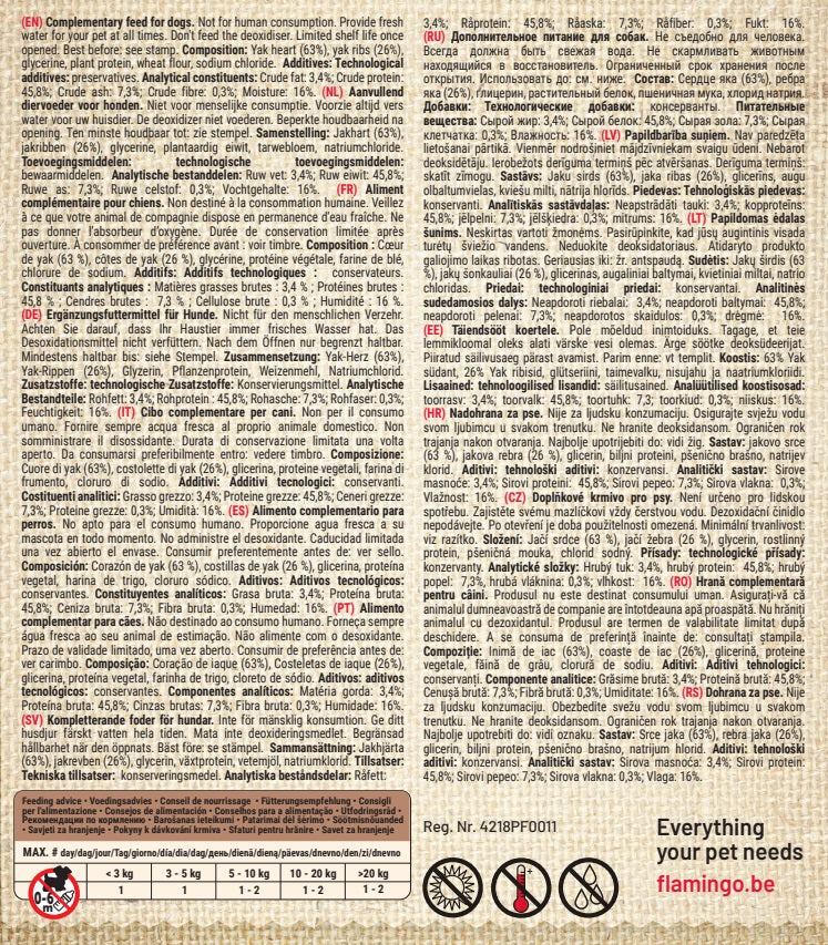 Friandise pour chien Cote avec coeur Yack