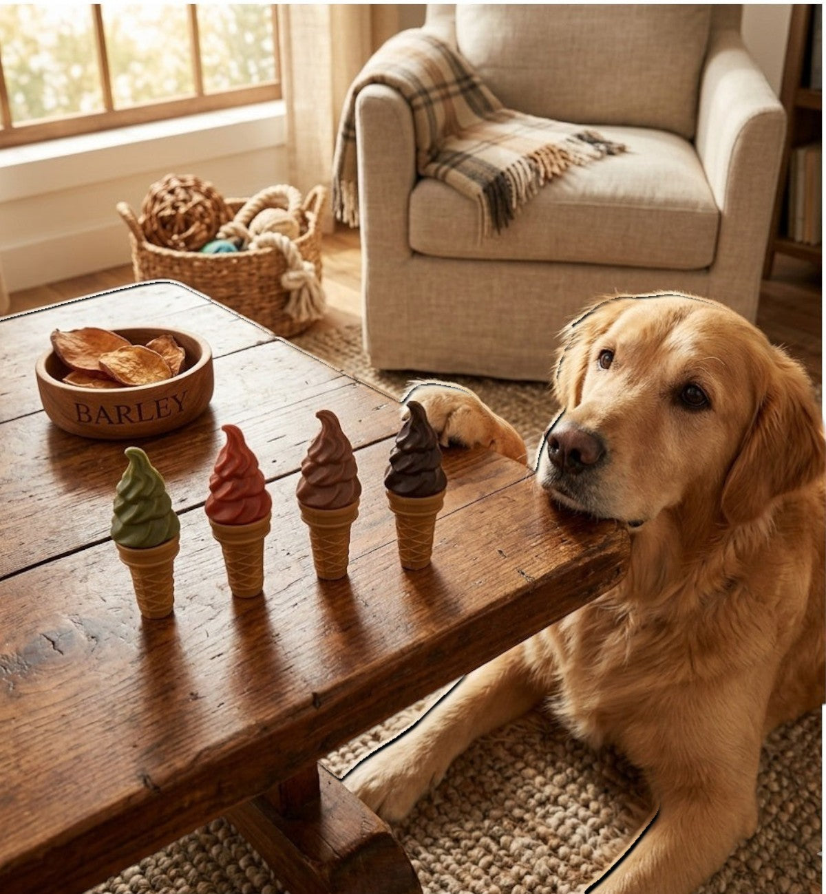 Friandises en lot pour chien veggie cornet à glace