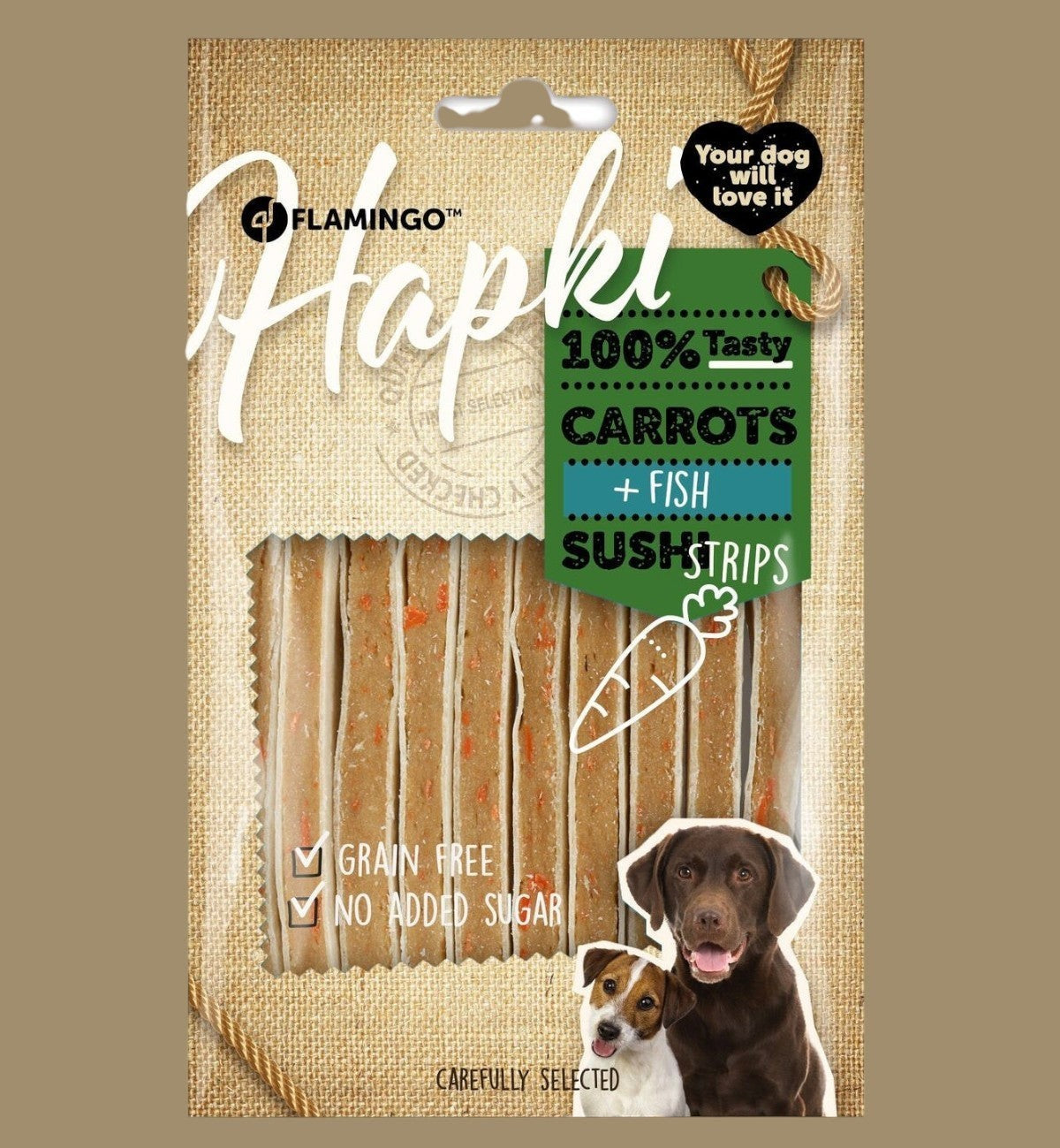 Friandise barres de sushi avec carotte & poisson