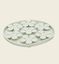 Tapis à lécher Fleur Rond 20 cm Vert