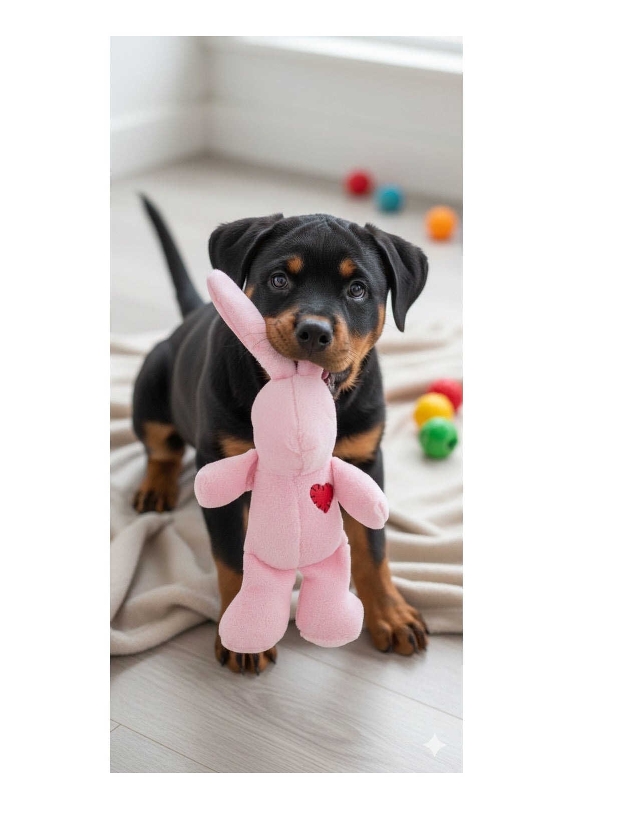 Jeu en peluche Lapin avec un coeur - vue 2