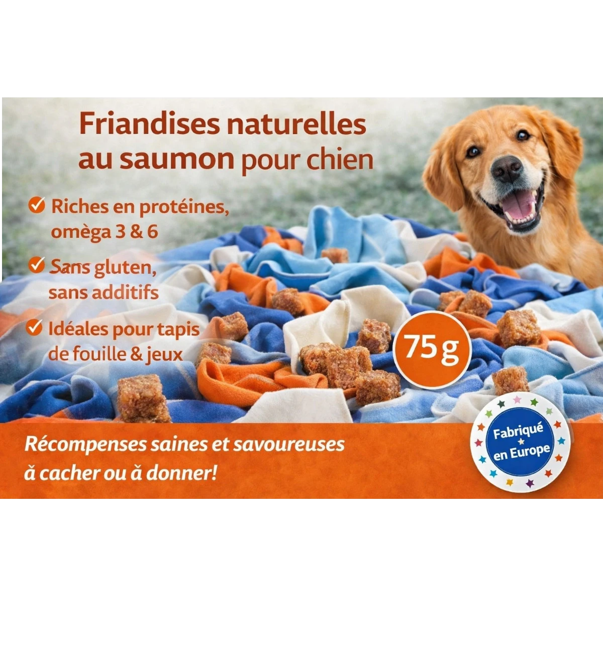 Friandises Nature Petits blocs avec Saumon