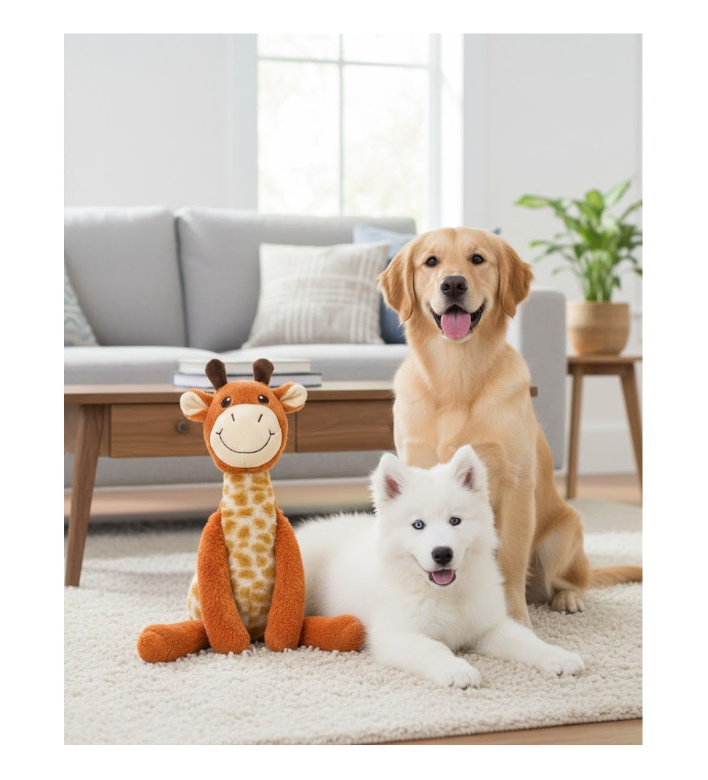 Jeu sonore pour chien Garfa la Girafe en peluche - vue 4