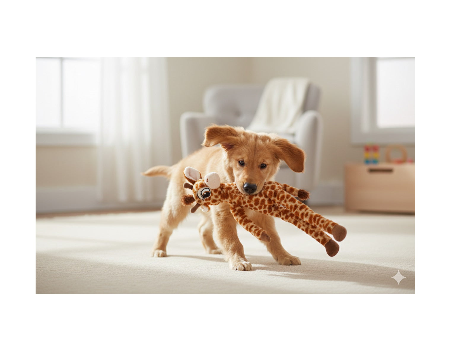 Peluche Girafe grand yeux pour chien - vue 2
