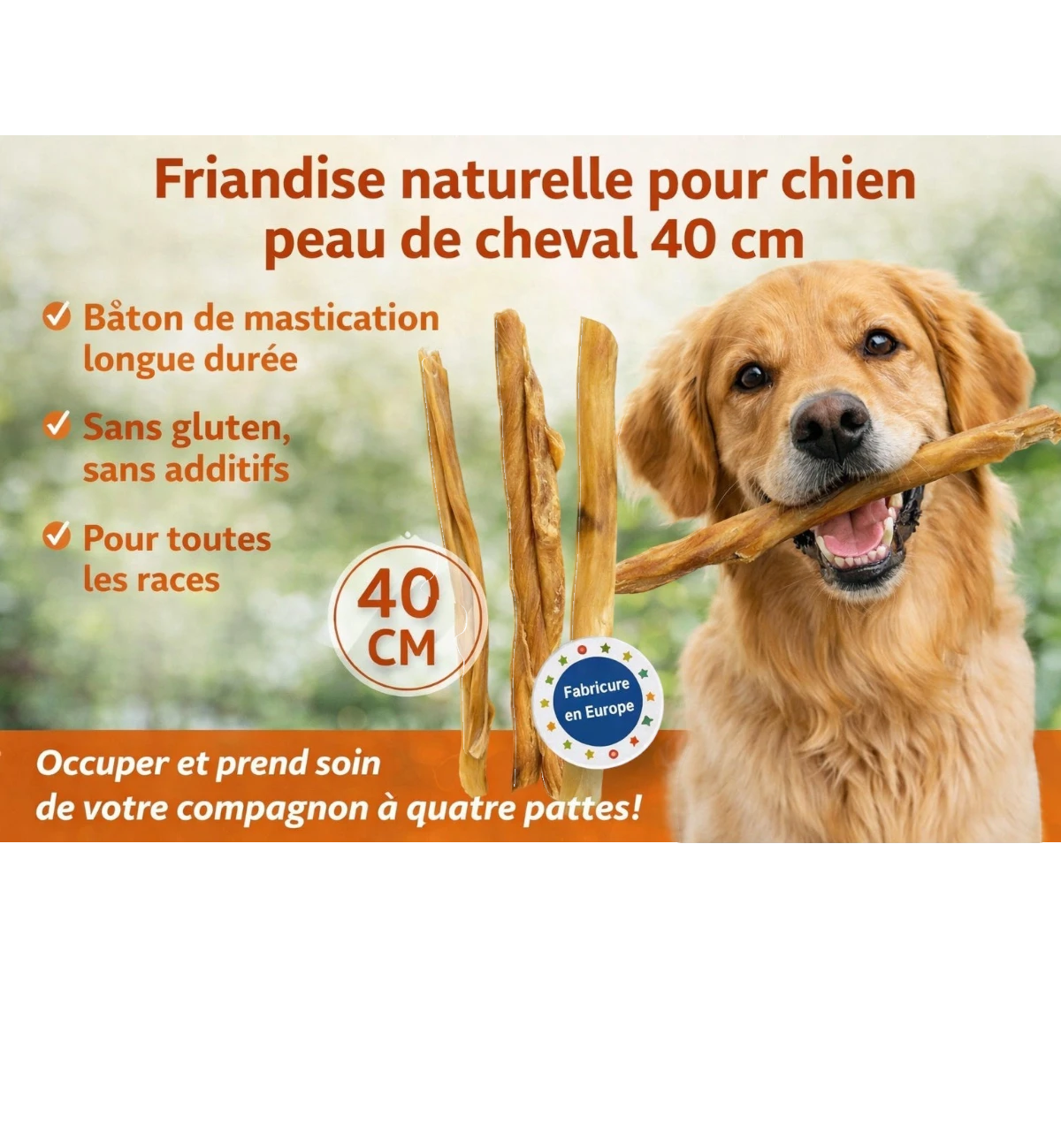 Friandise Nature Peau de cheval 40 cm