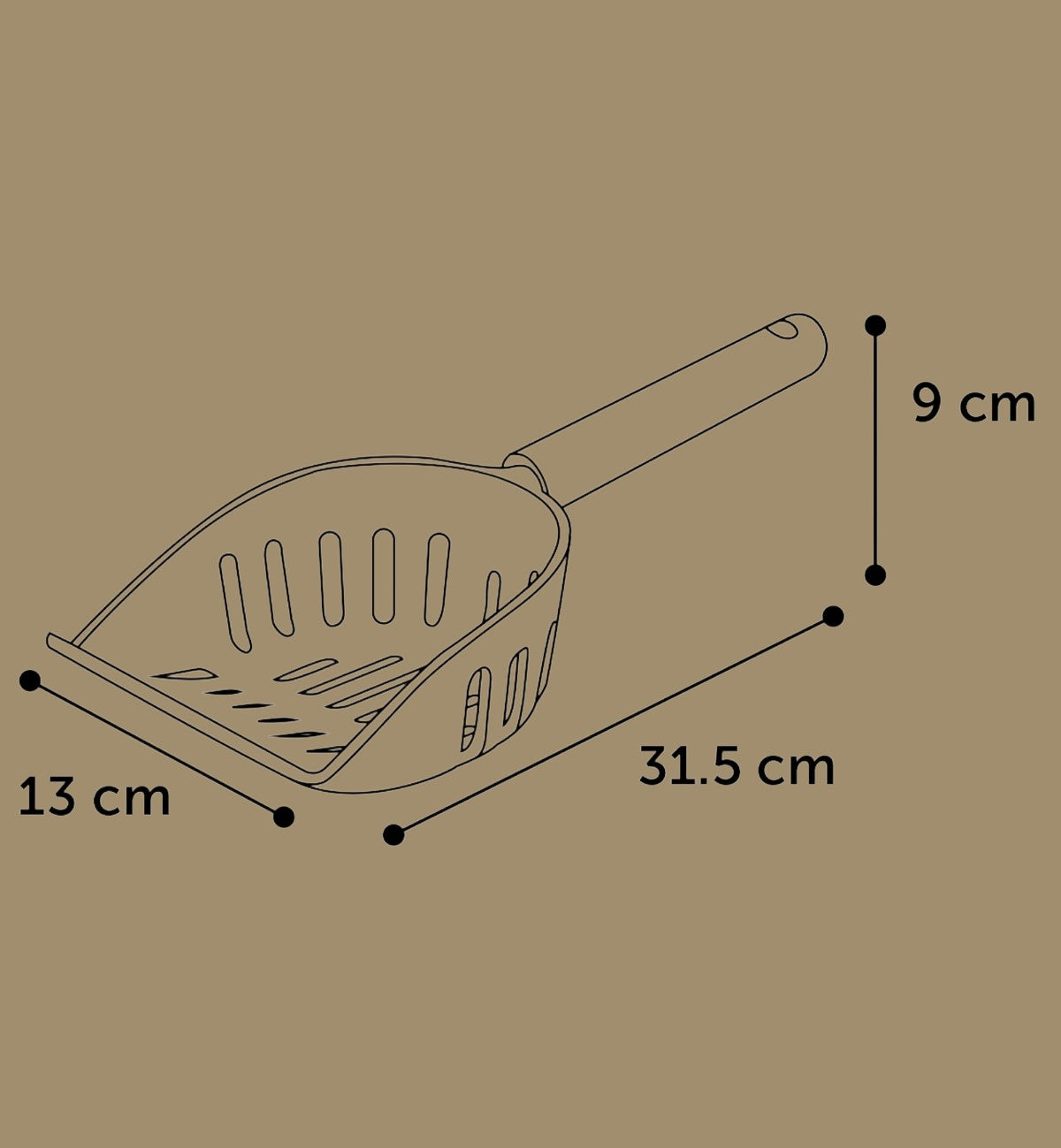 Pelle à Litière pour Chat Mina - Gris 32 cm