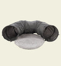 Jeu Tunnel interactif pour chat Gris foncé avec balle 95 cm