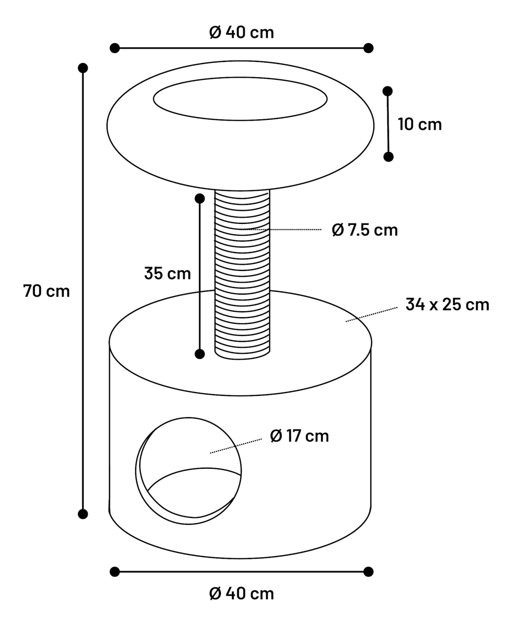 Arbre Griffoir chat avec cachette cosy