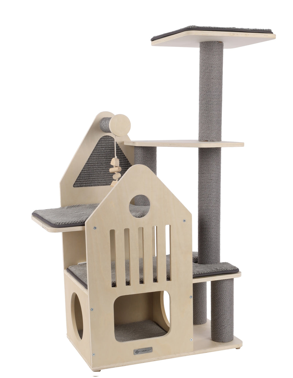 Arbre à chat maisonnette et plateforme