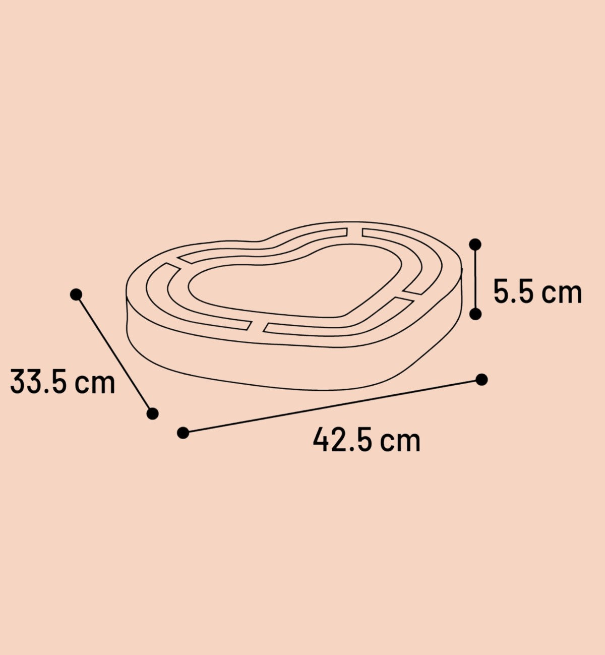 Jeu à Griffer pour Chat 42 cm Coeur avec Balle Sonore