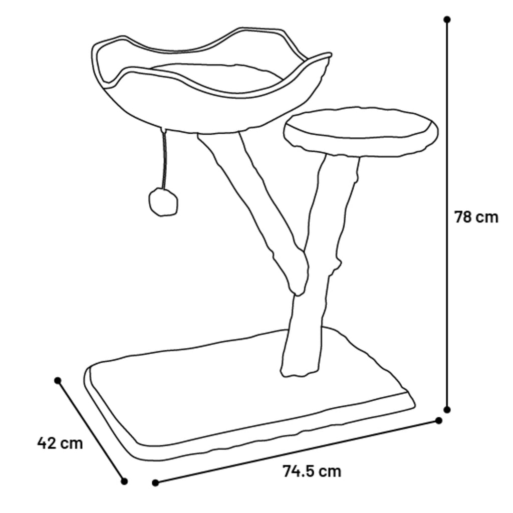 Arbre à griffer design avec panier