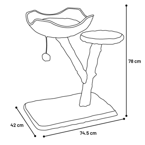 Arbre à griffer design avec panier