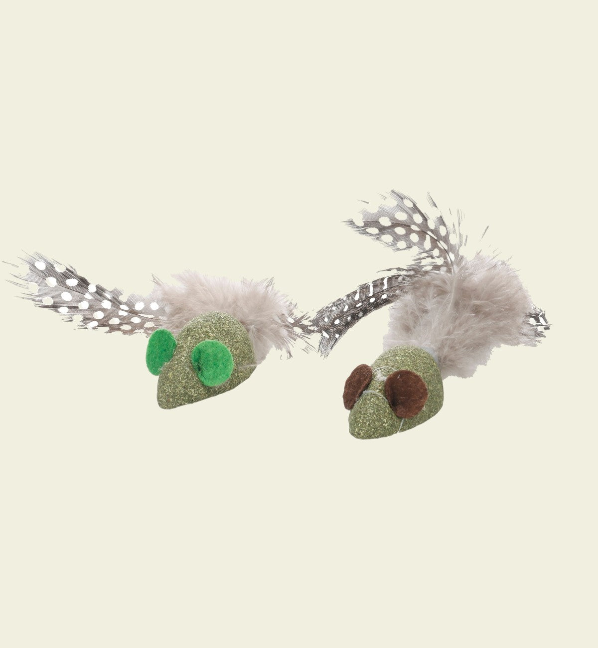 Jouet souris Katti en cataire avec plumes pour chat
