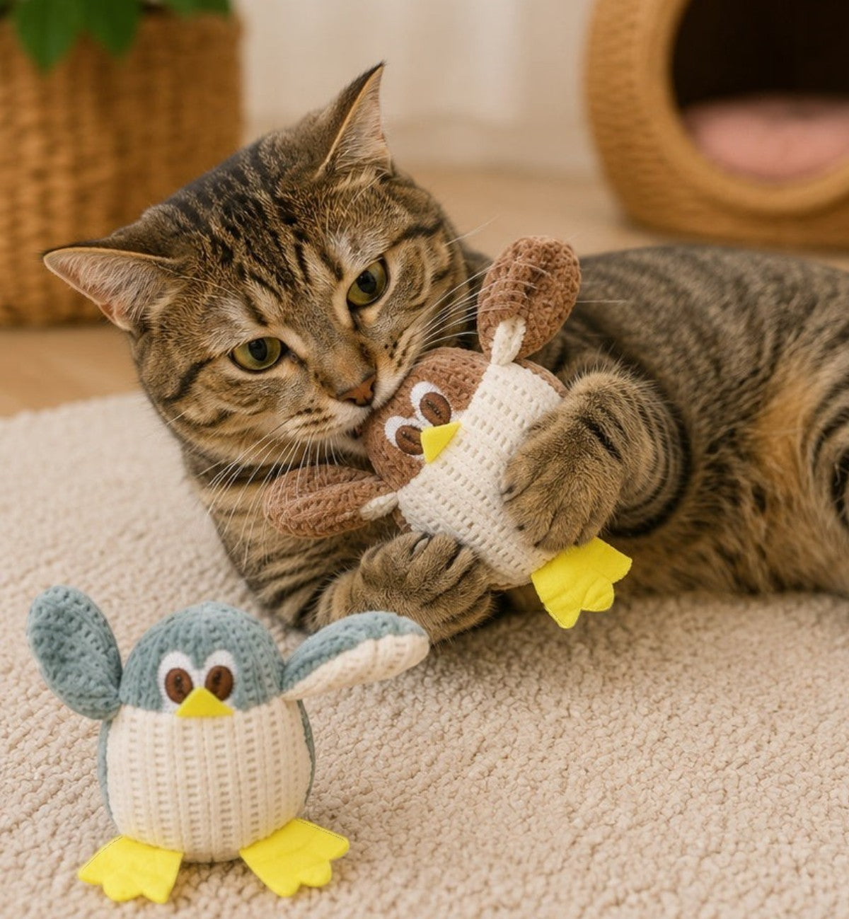 Lot de 2 jouets oiseaux Brella avec cataire pour chat