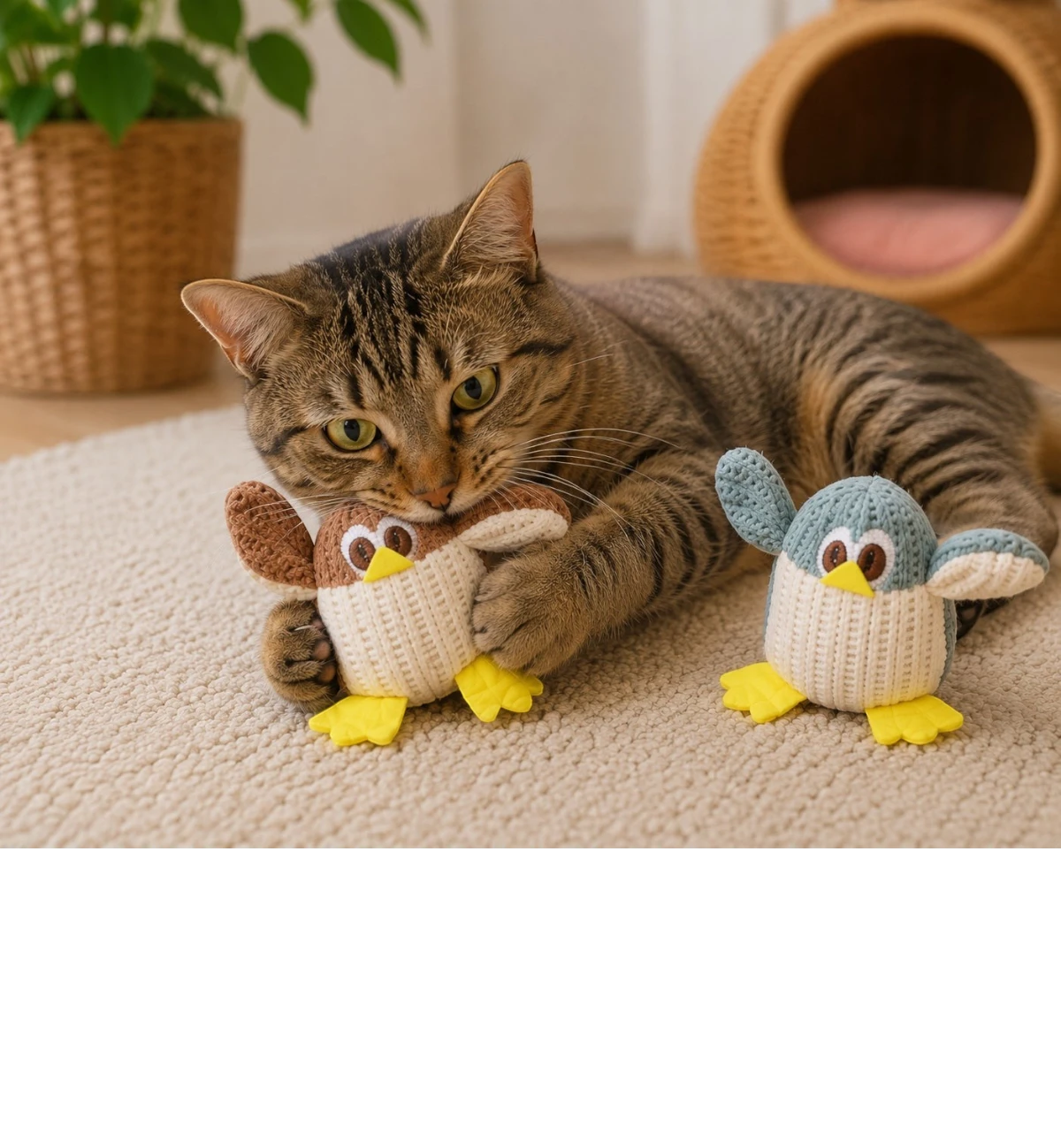 Lot de 2 jouets oiseaux Brella avec cataire pour chat