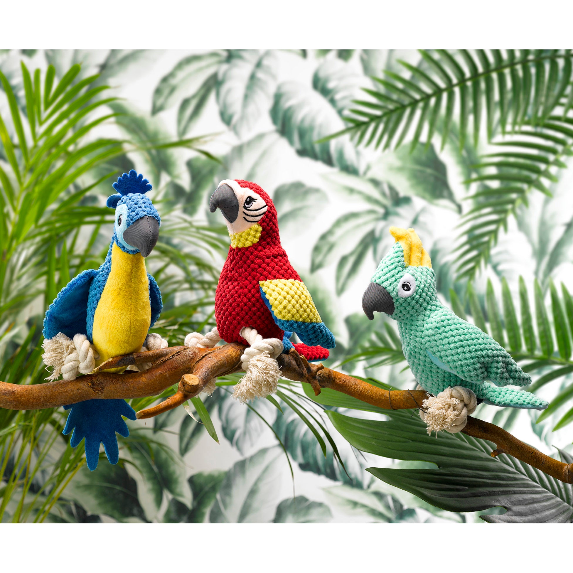 Jouet peluche Pablo le perroquet corde pour chien - vue 4