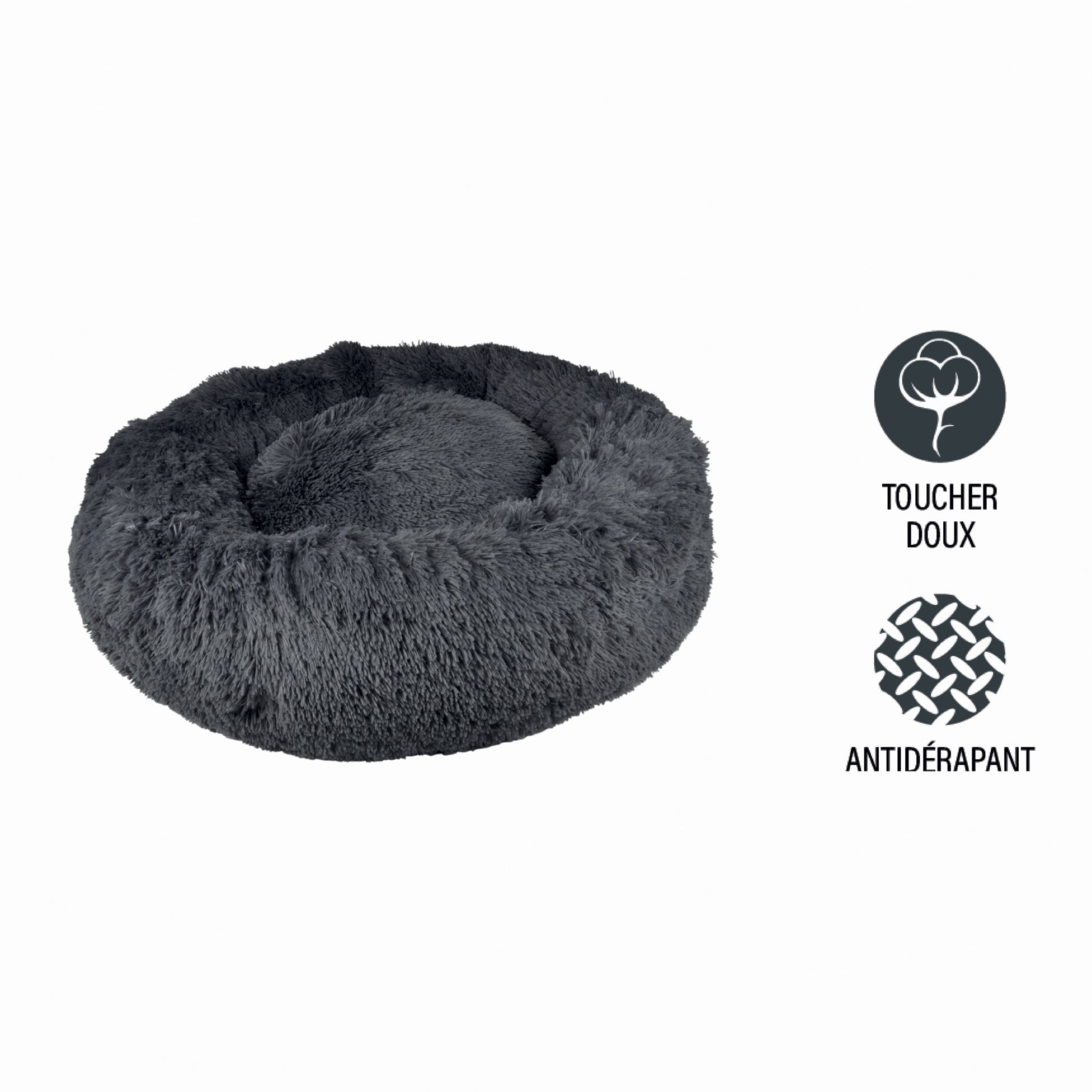 Coussin rond Chat ou Chien Relax Anthracite - vue 4