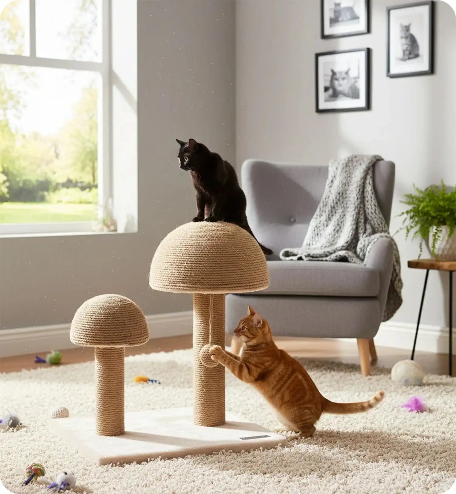 Arbre a griffer pour chat Champignon