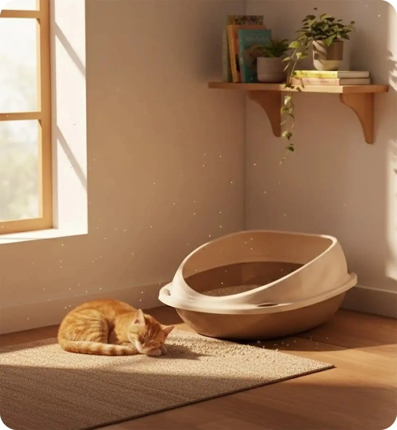 Bac à Litière pour Chat Jota - Taupe