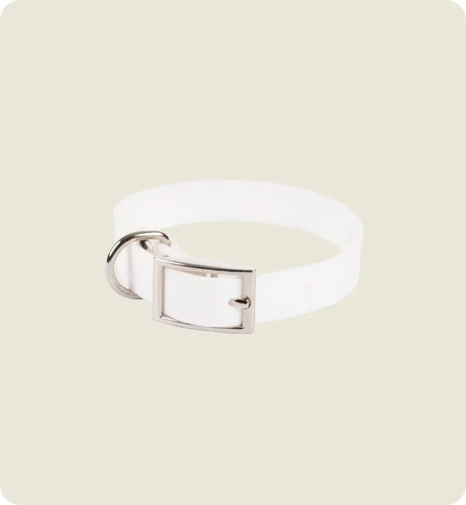 Collier pour Chien en Silicone - Blanc 30 cm max