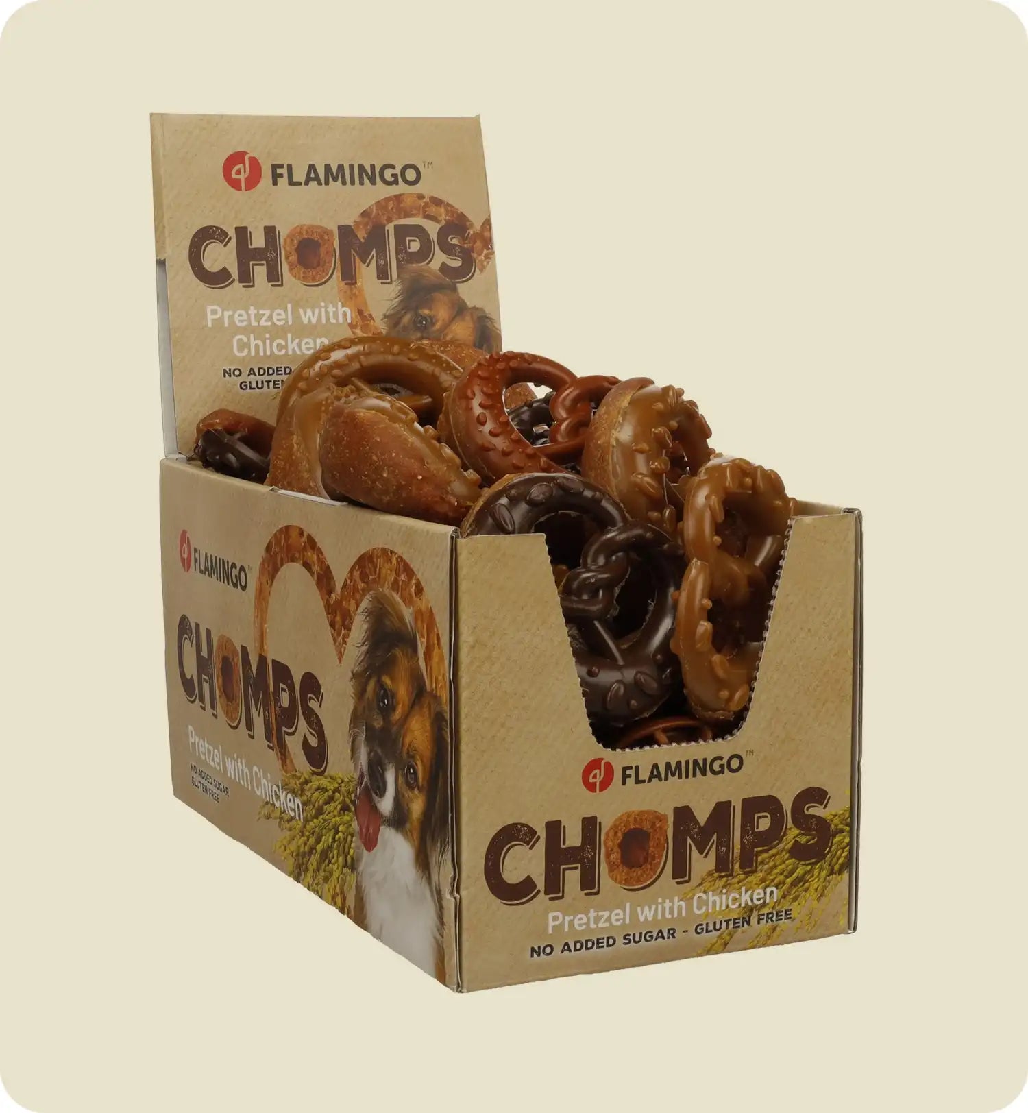 Friandises en lot pour chien bretzel avec poulet