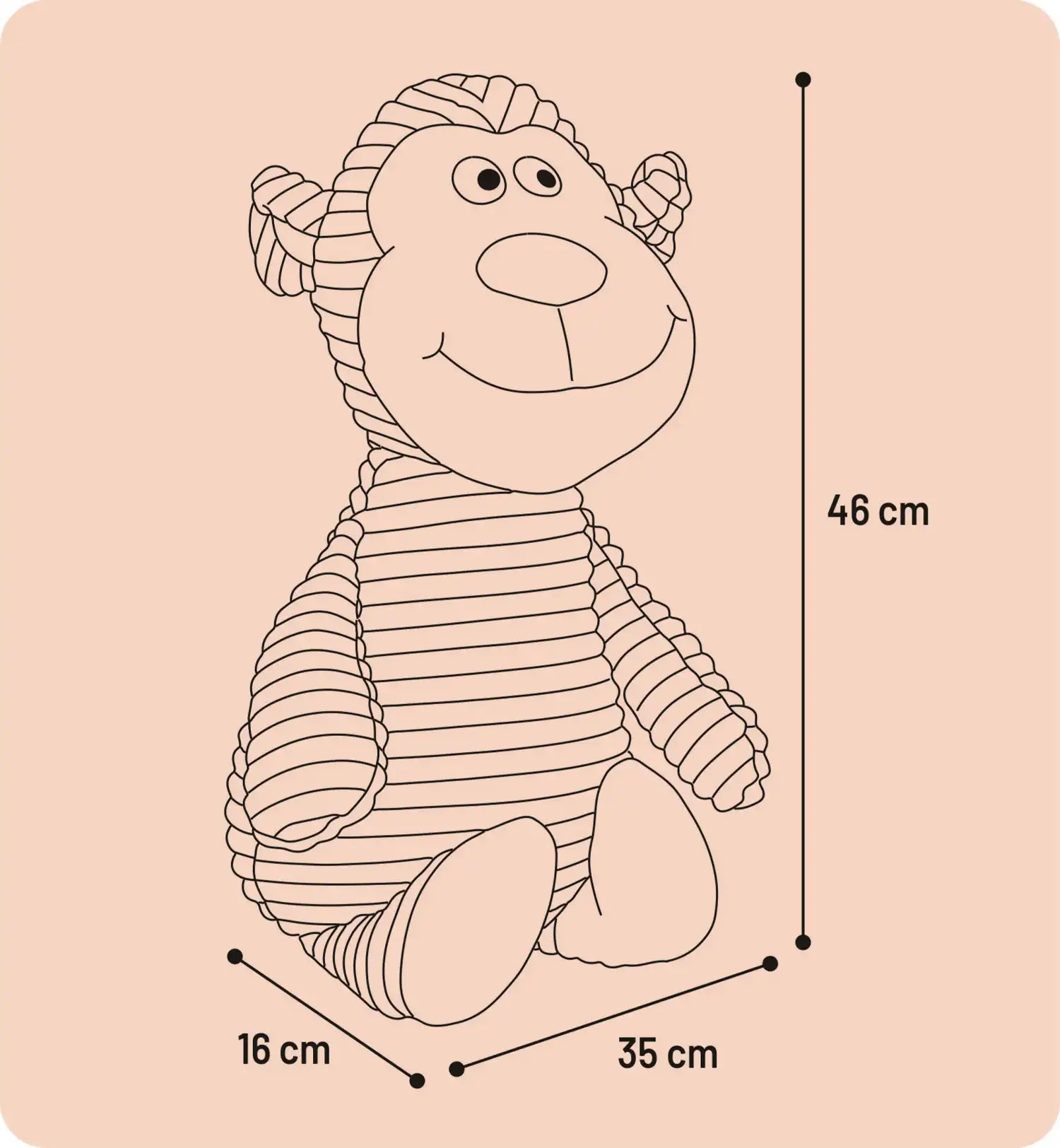 Jeu Peluche pour animaux sonore Singe