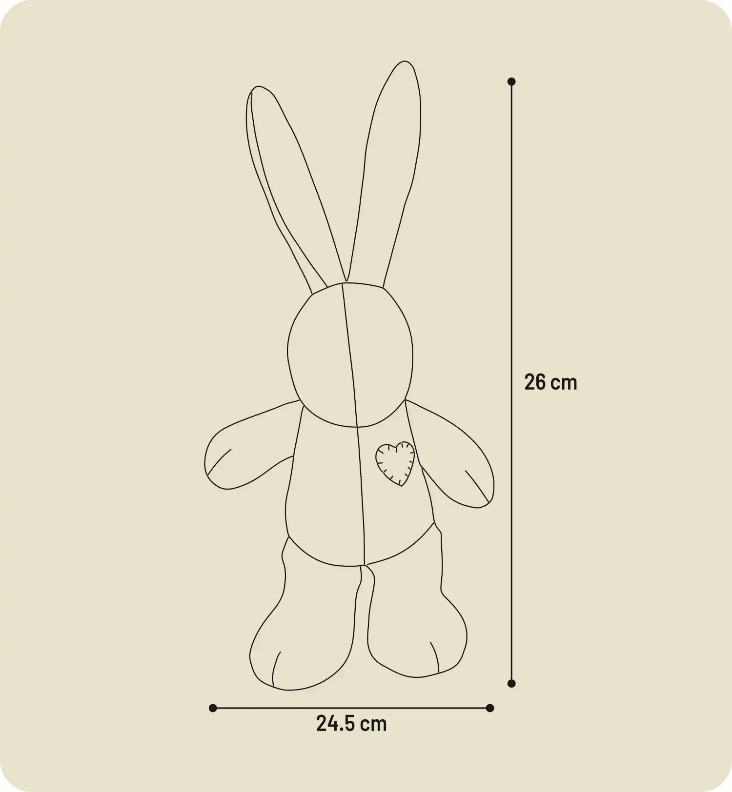 Jeu en peluche Lapin avec un coeur