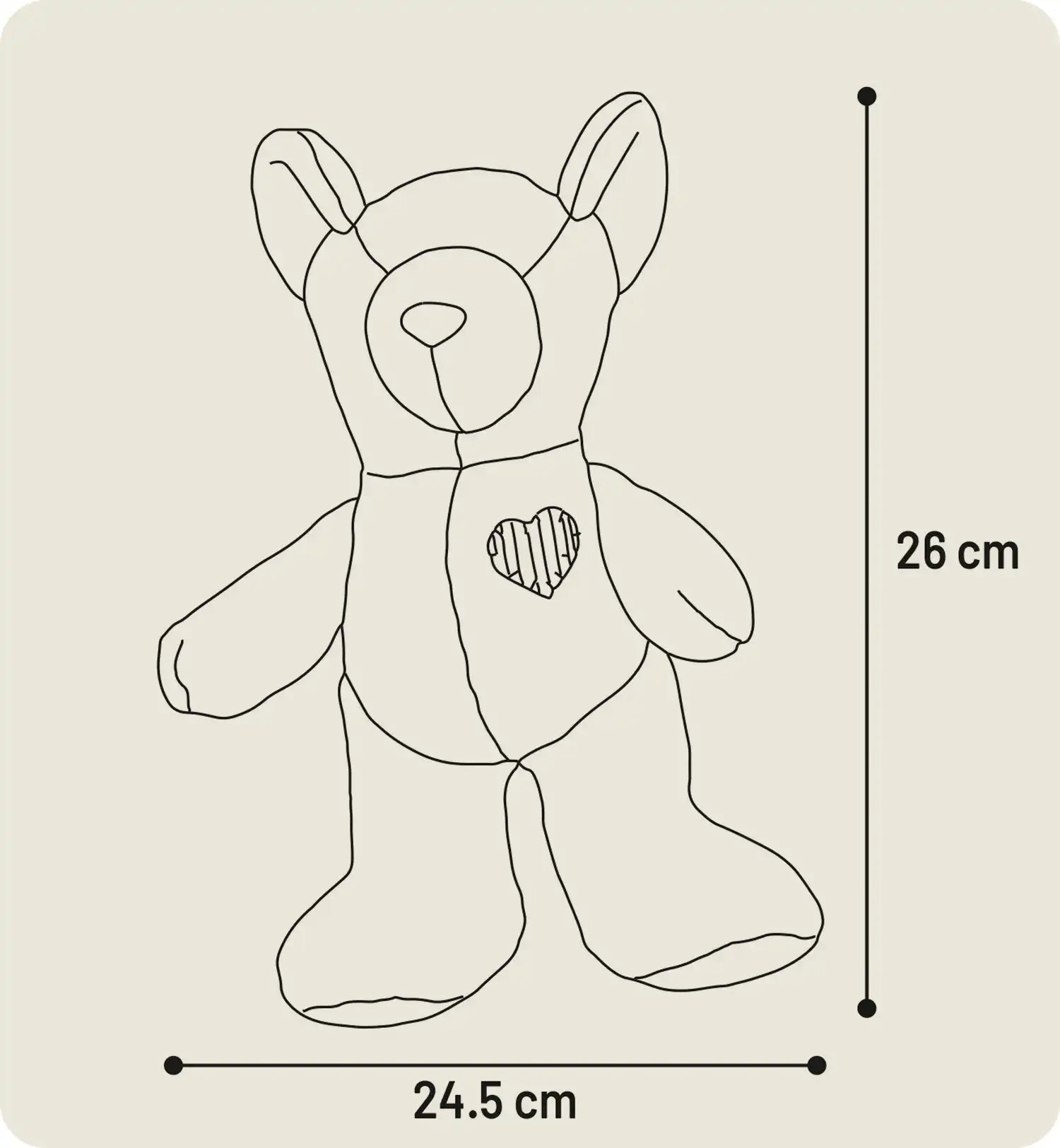 Jeu en peluche Ourson avec un coeur