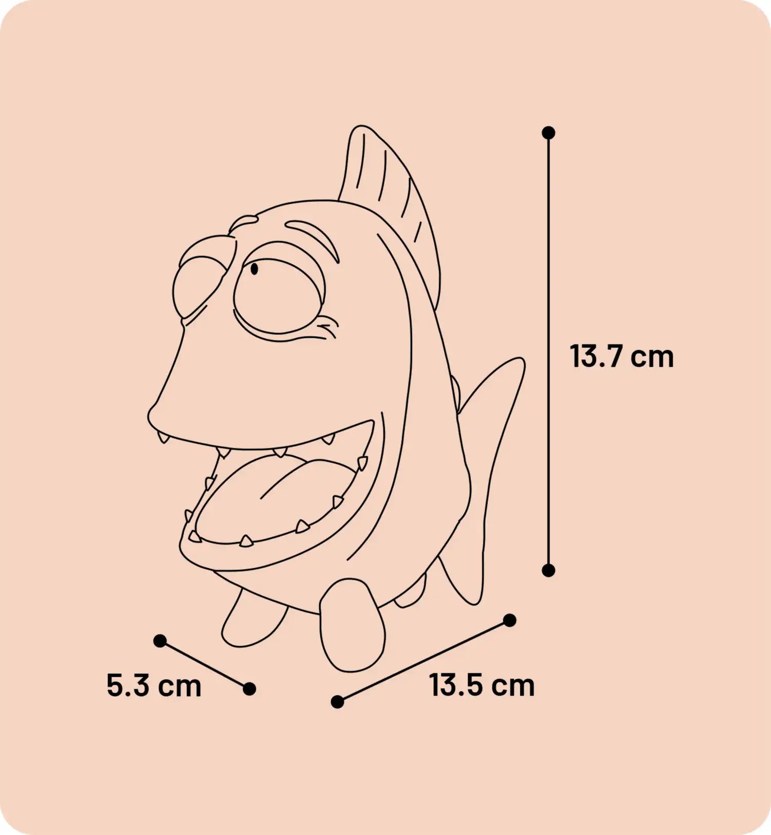 Jeu pour chien Poisson Anais gris