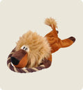 Jouet en peluche Lion et son anneau pour chien