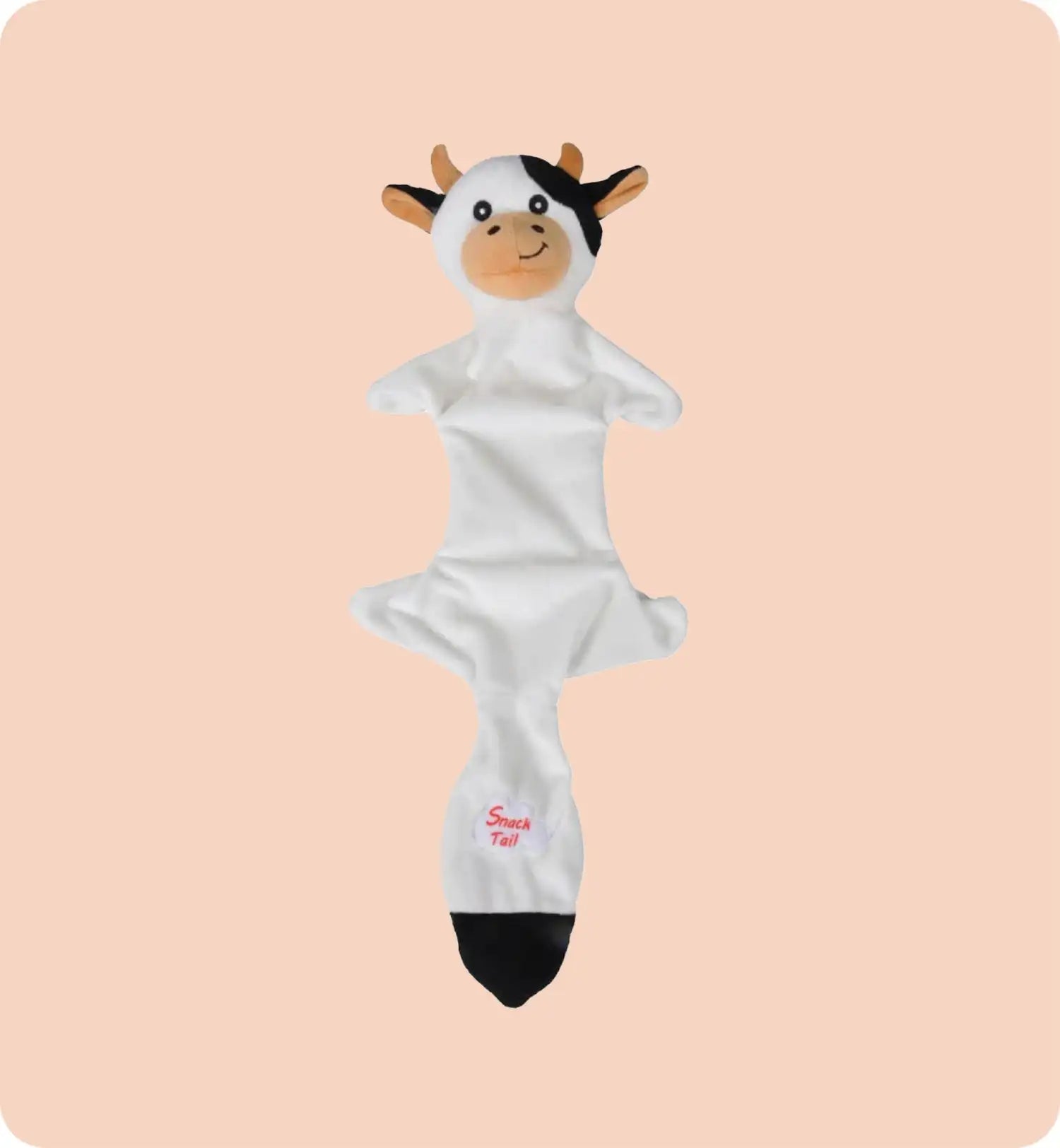 Jouet en peluche vache friandises à cacher pour chien