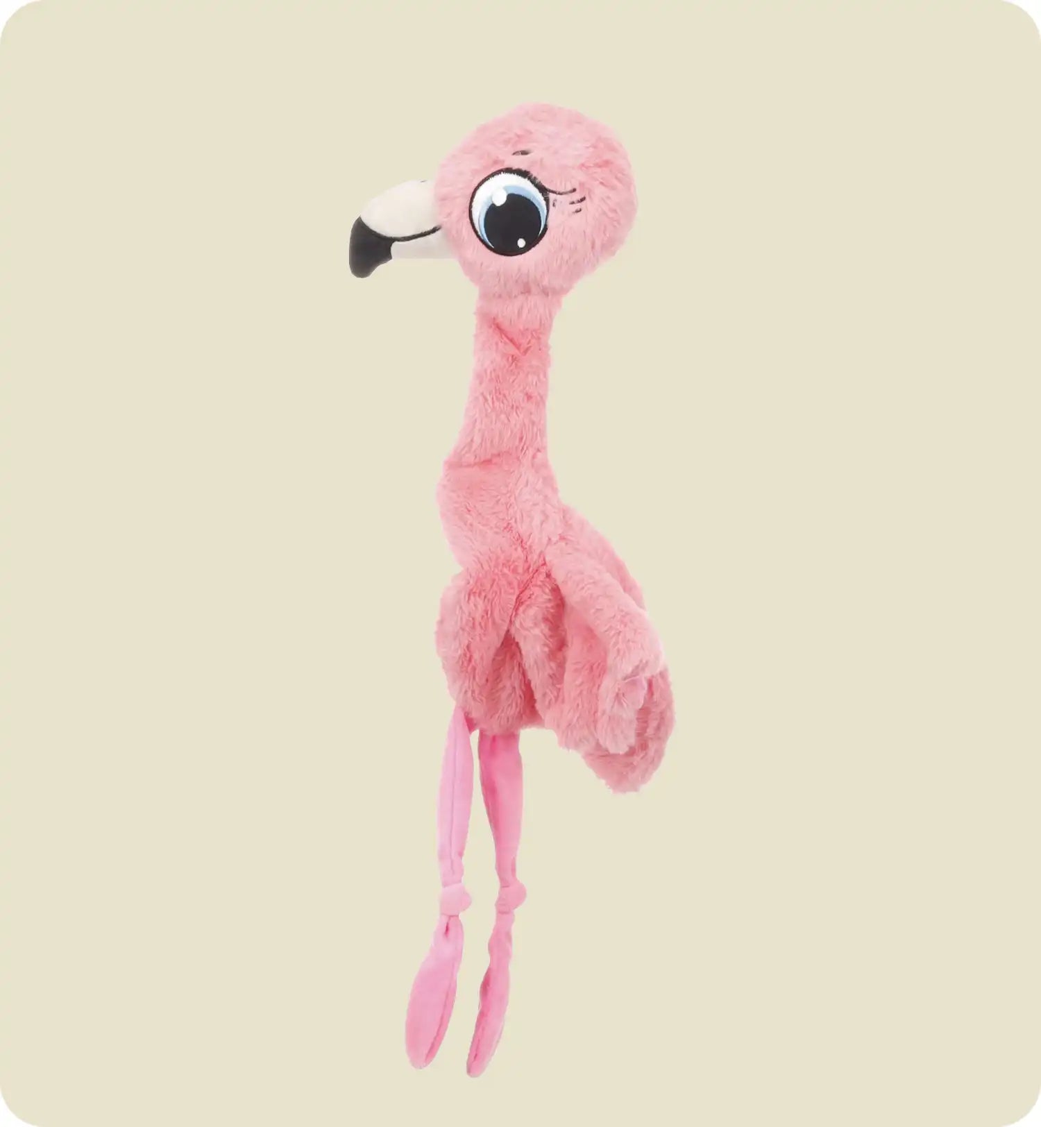 Peluche Flamant rose grand yeux pour chien