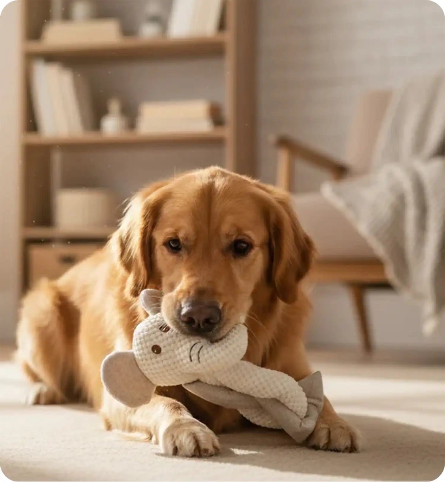 Peluche éléphant pour chien