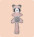 Peluche raton laveur chien