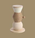 Arbre à chat Animozen Stubb beige en bois de pin avec cordes en jute et coton, jouet suspendu, 47 cm