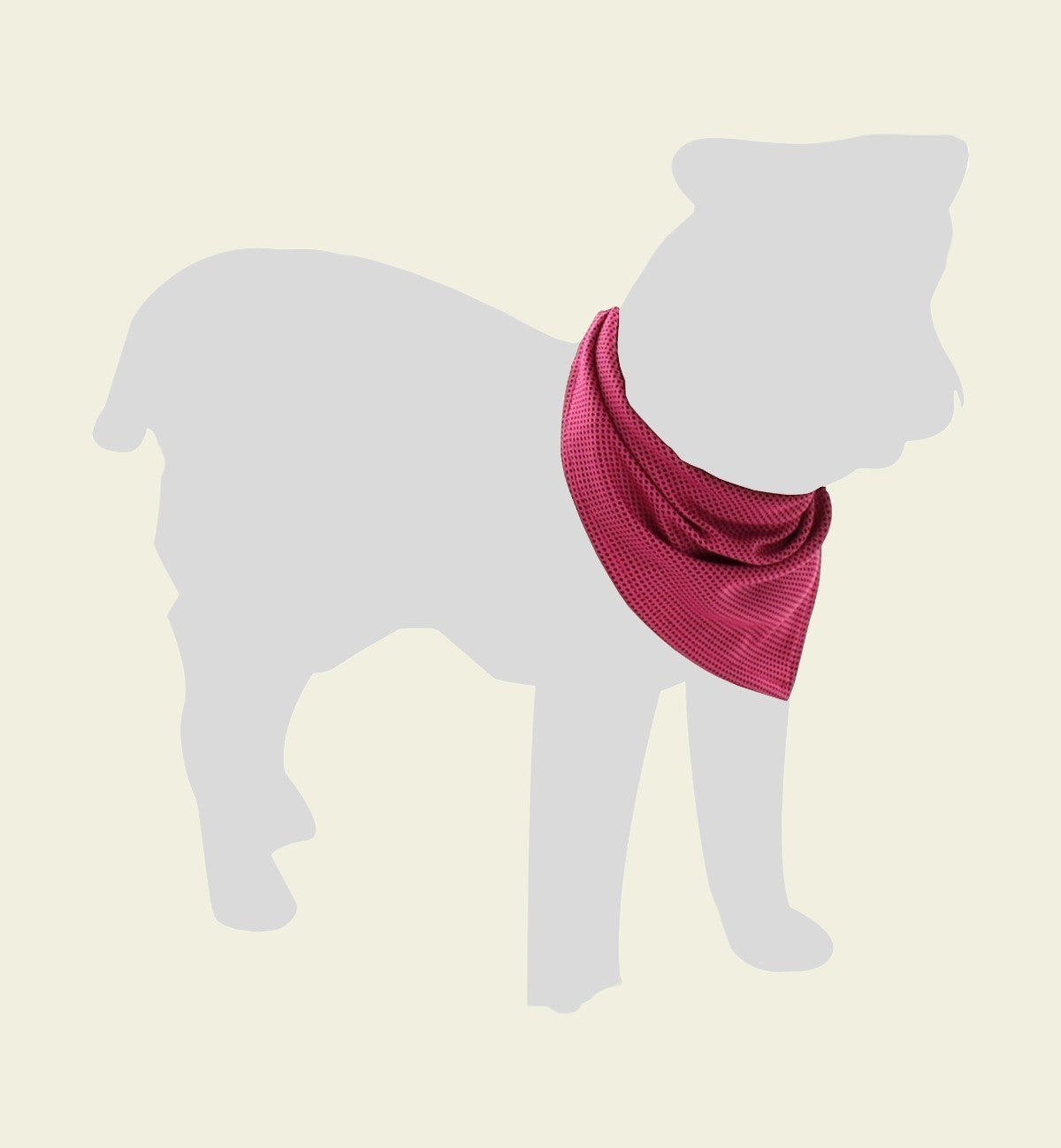Bandana rafraîchissant Animozen rose en polyester respirant pour chien, idéal pour l'été.