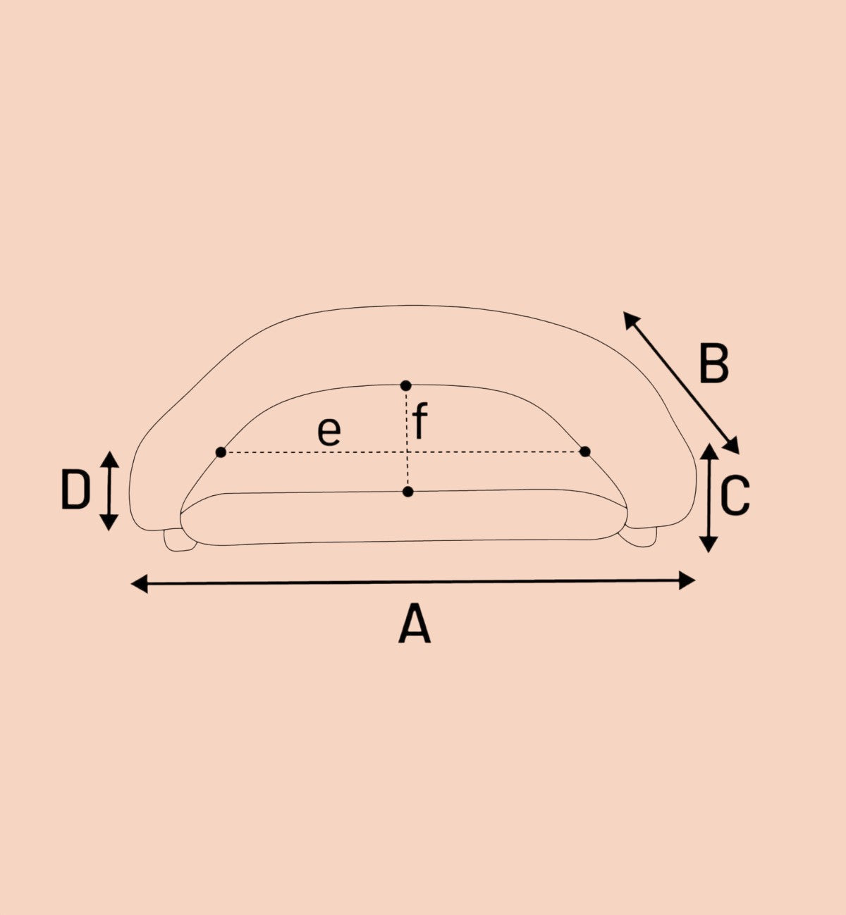Animozen canapé blanc pour chien ou chat, design demi-rond, dimensions 77x50x27 cm.